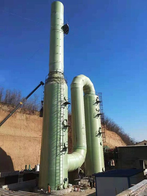 噴淋廢氣凈化塔 玻璃鋼脫硫塔 噴淋塔酸霧吸附塔